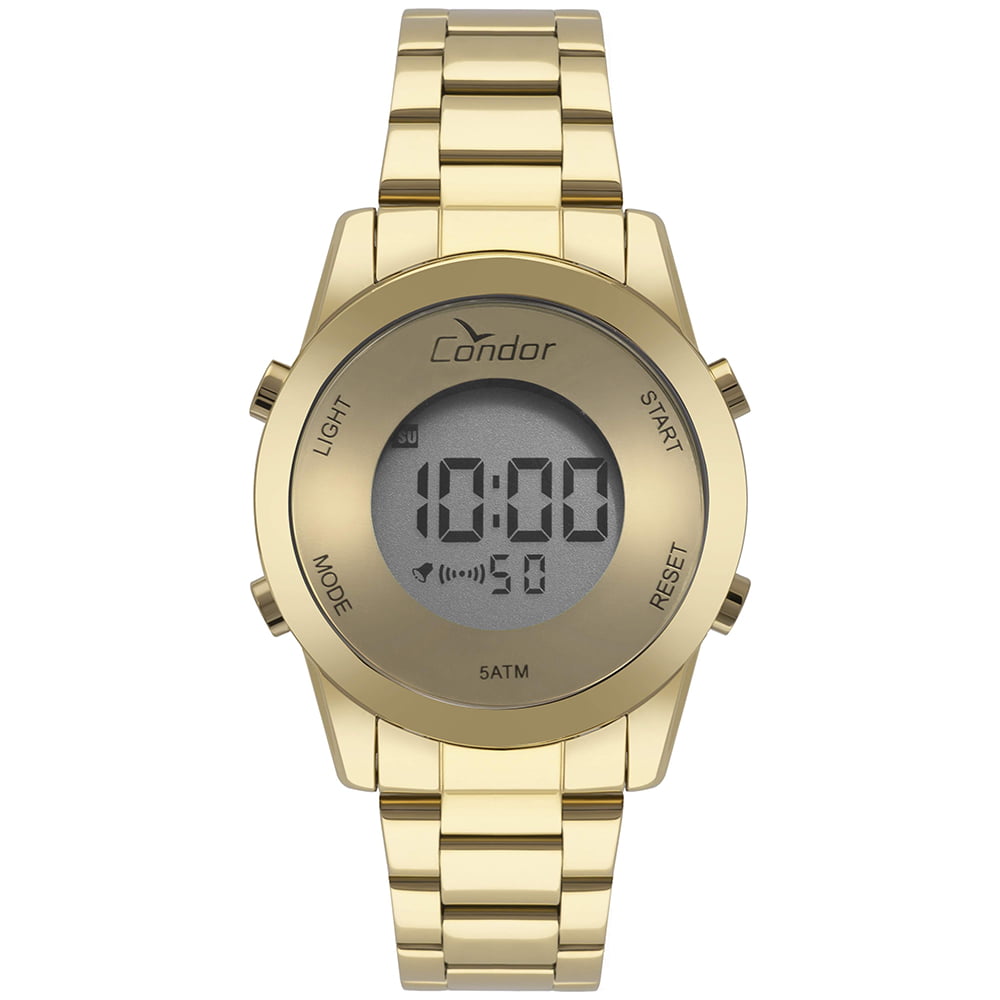 Relógio Condor Feminino Bracel Digital Dourado Cobj3279aa/4d