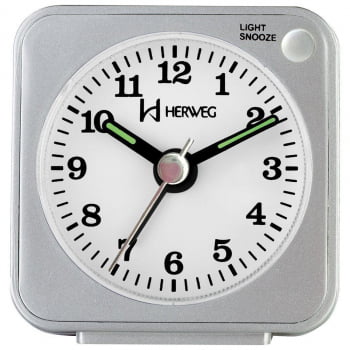 Despertador Relógio Herweg Quartz Prata - 2510 070