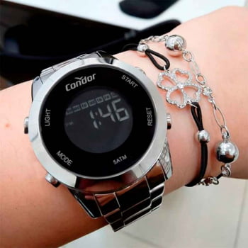 Relógio Condor Feminino Bracelet Digital Prata Cobj3279ab/3p