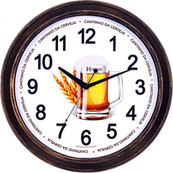 Relógio de Parede Churrasco Cerveja Herweg Decorativo 660079 245