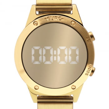 Relógio Euro Digital Dourado Visor Espelhado Eujhs31bab/4d