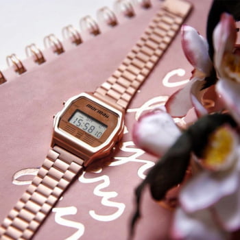 Relógio Mormaii Feminino Vintage Rose Aço Inoxidável MOJH02AI/4J