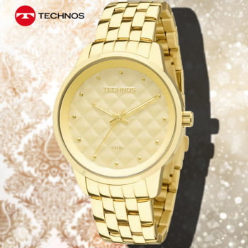 Relógio Technos Feminino Elegance Fashion Dourado 2035LWM/4X